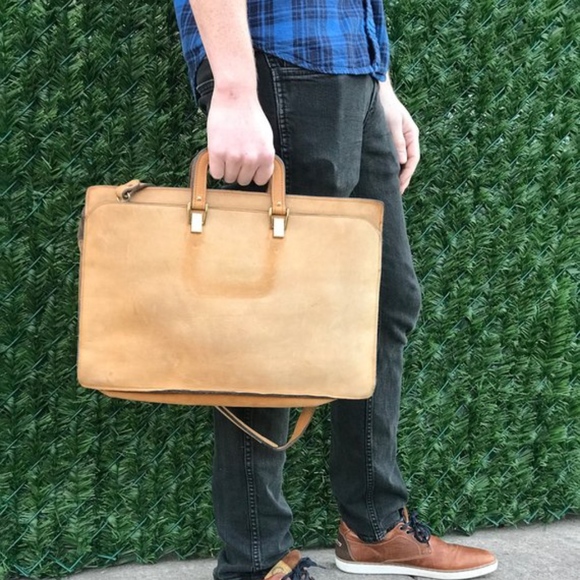 natural leather briefcase